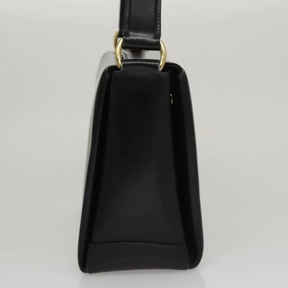 GUCCI Bamboo Hand Bag Enamel Black Auth ep7256 - Picture 6 of 16